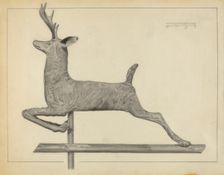Deer Weather Vane, c. 1938. Creator: Salvatore Borrazzo