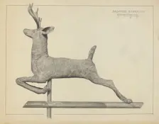 Deer Weather Vane, c. 1938. Creator: Salvatore Borrazzo