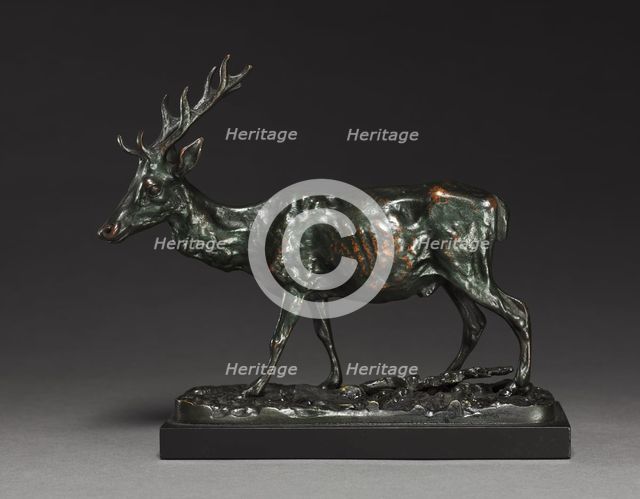 Deer, after 1830. Creator: Antoine-Louis Barye (French, 1796-1875), imitator of.