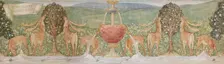 Deer by a Fountain, 1888. Creator: Sir Edward Coley Burne-Jones