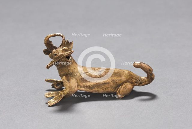 Deer Eating Corn Pendant, c. 1000-1550. Creator: Unknown.
