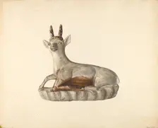 Deer Figurine, c. 1938. Creator: Mina Lowry