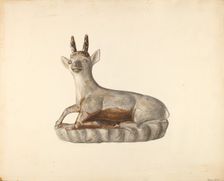 Deer Figurine, c. 1938. Creator: Mina Lowry