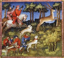 Deer hunt, 15th century. Artist: Workshop of the Bedford Breviary