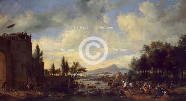 Deer Hunt, 1650. Creator: Pieter Wouwerman.