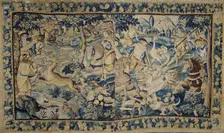 Deer Hunt and An Ostrich Hunt. Tapestry, 17th century. Creator: Anonymous master