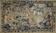 Deer Hunt and An Ostrich Hunt. Tapestry, 17th century. Creator: Anonymous master
