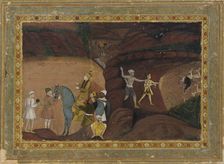 Deer Hunting At Night, early 18th century. Creator: Unknown