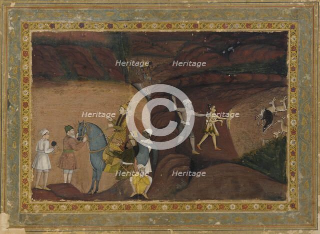 Deer Hunting At Night, early 18th century. Creator: Unknown.