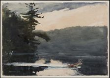 Deer in the Adirondacks, 1889. Creator: Winslow Homer