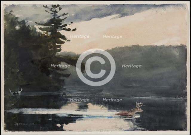 Deer in the Adirondacks, 1889. Creator: Winslow Homer.