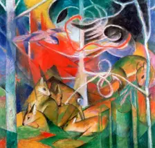 Deer in the Forest I 1911. Artist: Marc Franz