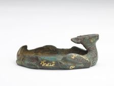 Deer-shaped ornament (fragment), Han dynasty, 206 BCE-220 CE. Creator: Unknown