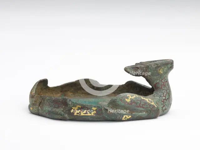 Deer-shaped ornament (fragment), Han dynasty, 206 BCE-220 CE. Creator: Unknown.