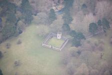 Deer shelter in Auckland Castle deer park, Bishop Auckland, County Durham, 2016. Creator: Matthew Oakey