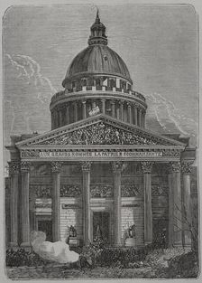 Defence of the Panthéon barricade, Paris Commune, France, 1871. Creator: Unknown