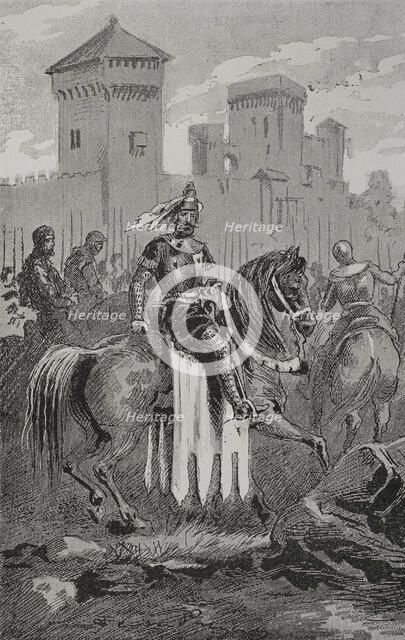 Defence of Byzantium against the Ottomans, 1890. Creator: Unknown.