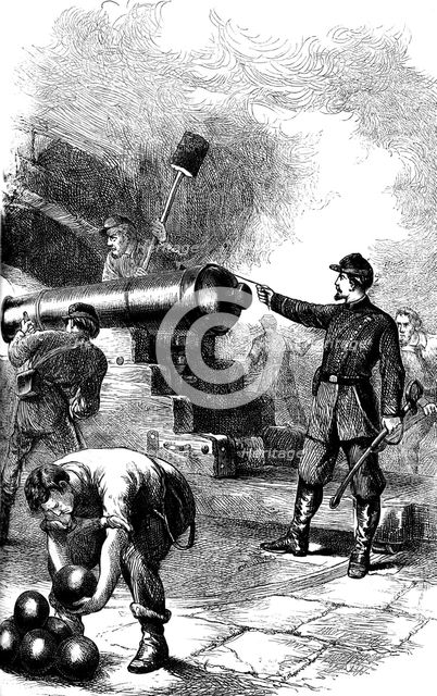 Defence of Fort Sumter, South Carolina, 1861 (c1880). Artist: Unknown