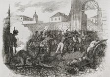 Defence of Monteleon artillery park during the Dos de Mayo Uprising, Madrid, Spain, 1808 (1853). Creator: Miranda