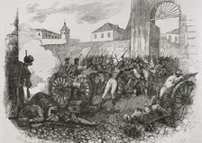 Defence of Monteleon artillery park during the Dos de Mayo Uprising, Madrid, Spain, 1808 (1853). Creator: Miranda