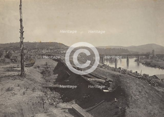 Defences of the Etawah Bridge, 1860s. Creator: George N. Barnard.