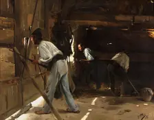 Defending the hut, 1895. Creator: Antonio Fillol Granell