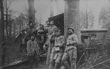 Defense against aeroplanes with French "155", 9 Oct 1918. Creator: Bain News Service