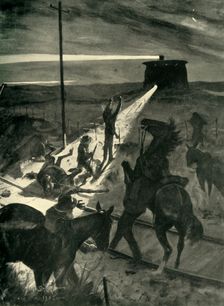 Defeat of a Night Attempt to Cross the Railway 1902. Creator: Allan Stewart