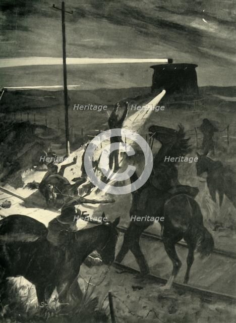 'Defeat of a Night Attempt to Cross the Railway', 1902. Creator: Allan Stewart.