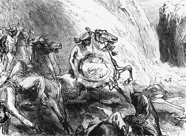 'Defeat of Hyder Ali in the Pass of Singarpetta', c1891. Creator: James Grant.