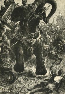 Defeat of Porus by the Macedonians 1890. Creator: Unknown