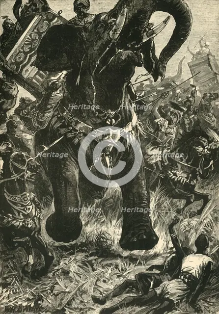 'Defeat of Porus by the Macedonians', 1890.   Creator: Unknown.