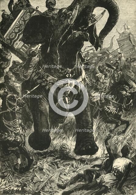 'Defeat of Porus by the Macedonians', 1890.   Creator: Unknown.