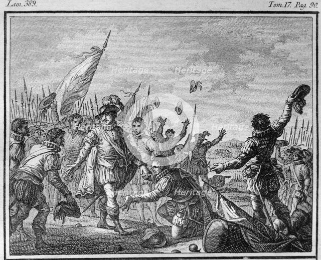 Defeat of the Arabs in Ourique, 1139, Alphonse I Enriquez (1110-1168) is proclaimed King of Portu…