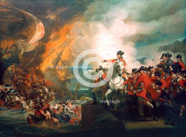 'Defeat of the Floating Batteries at Gibraltar', 1782 (c1783). Artist: John Singleton Copley