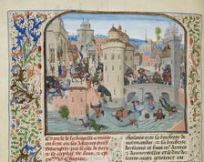 Defeat of the Jacquerie on 9 June 1358, ca 1470-1475. Creator: Liédet, Loyset (1420-1479)