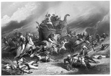 Defeat of the Peishwa's army before Jhansi by General Rose, 1st April 1858 (c1860)