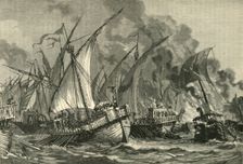 Defeat of the Saracenic Fleet Before Constantinople (717-718), 1890. Creator: Unknown