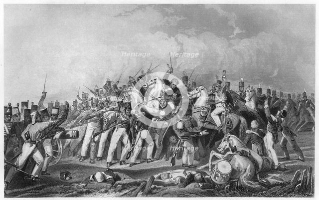 'Defeat of the Sealkote Mutineers by General Nicholson's column', 1857, (c1860). Artist: Unknown