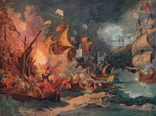 Defeat of the Spanish Armada c1797. Artist: Philip James de Loutherbourg