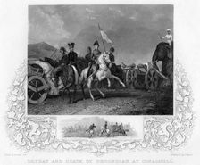 Defeat and Death of Dhoondiah at Conaghull 1800, (early-mid 19th century). Creator: J Rogers