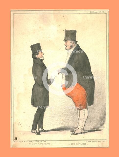 'Deficiency. - Surplus.', 1836. Creator: John Doyle.