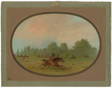 Defile of a Camanchee War Party, 1861/1869. Creator: George Catlin