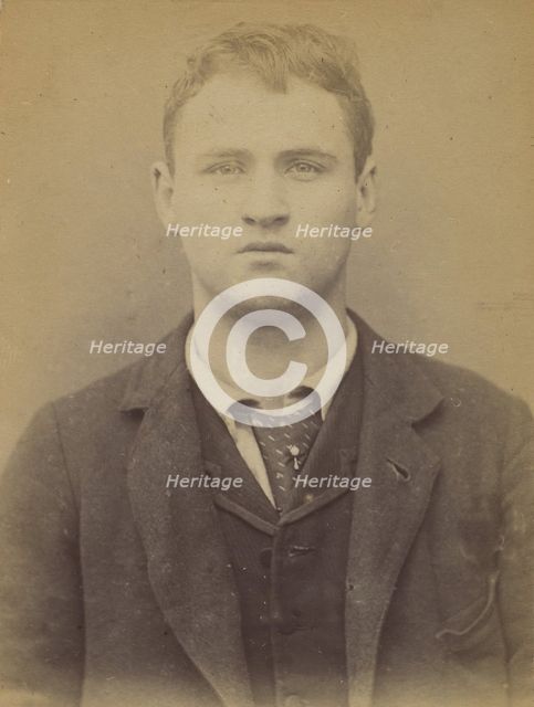 Deforge. Henri, Walter. 19 ans, né à Bruxelles (Belgique). Porteur de journaux. Anarchiste..., 1894. Creator: Alphonse Bertillon.