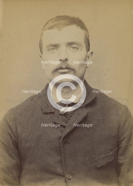 Defosse. Claude (dit Delfosse ou Lafosse). 29 ans, né à Arbeuf (Nièvre). Cocher. Anarchist..., 1894. Creator: Alphonse Bertillon.