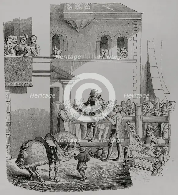 Degradation of a knight, 1877.  Creator: Unknown.