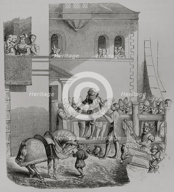 Degradation of a knight, 1877.  Creator: Unknown.