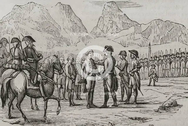 Degradation of the officers and soldiers of Montroig, War of Roussillon, (1793-1795), 1851.  Creator: Unknown.