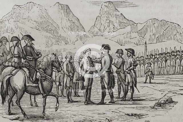 Degradation of the officers and soldiers of Montroig, War of Roussillon, (1793-1795), 1851.  Creator: Unknown.