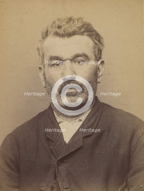 Deguet. Victor, Adonis. 50 ans, né le 27/2/44 à Vuenpont (Aisne). Armurier. Anarchiste. 16..., 1894. Creator: Alphonse Bertillon.